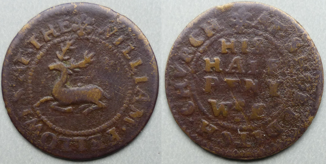 Shoreditch Church, William Fellowes halfpenny token